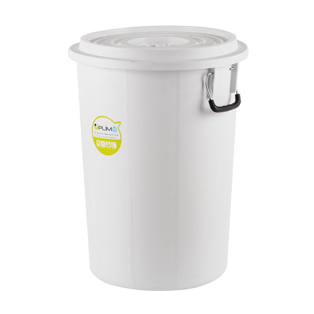ถังน้ำพร้อมฝา PLIM 66L (17.gl) สีขาว