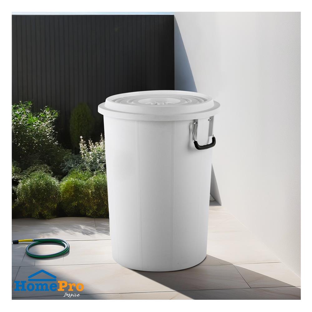 ถังน้ำพร้อมฝา PLIM 66L (17.gl) สีขาว