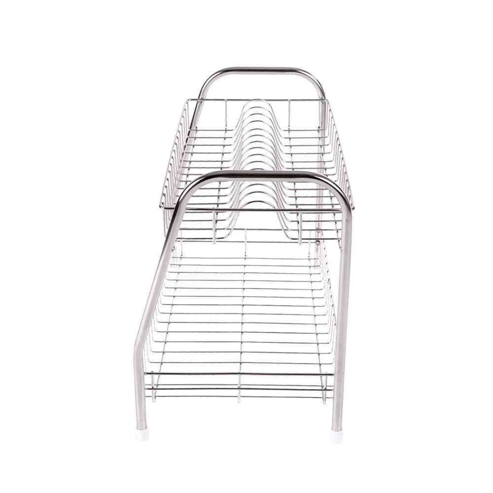 ชั้นคว่ำจานตั้งพื้นสเตนเลส 2 ชั้น EKONO ไซซ์ S