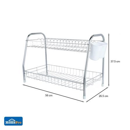 ชั้นคว่ำจานตั้งพื้นสเตนเลส 2 ชั้น EKONO ไซซ์ L_3
