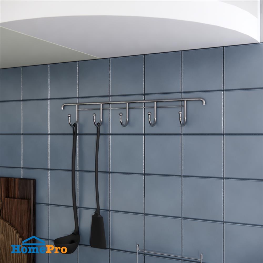 ราวแขวนสเตนเลส 35 ซม. 5 ตะขอหัวมน EKONO ST005