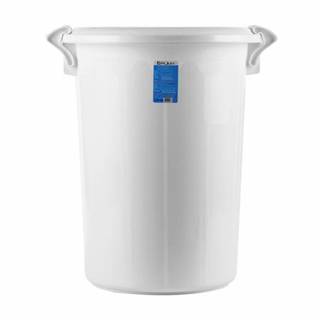 ถังน้ำกลมพร้อมฝา PLIM 66 ลิตร สีขาว