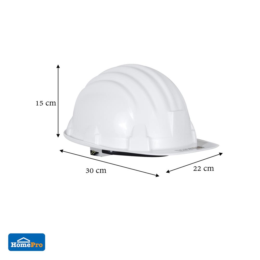 หมวกนิรภัยพลาสติก PP มาตรฐานมอก. DEXZON สีขาว