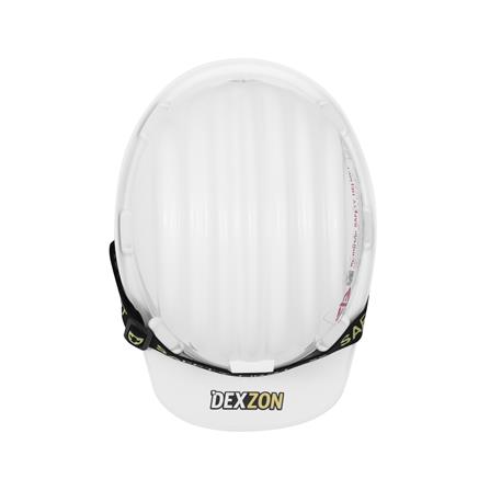 หมวกนิรภัยพลาสติก PP มาตรฐานมอก. DEXZON สีขาว_3