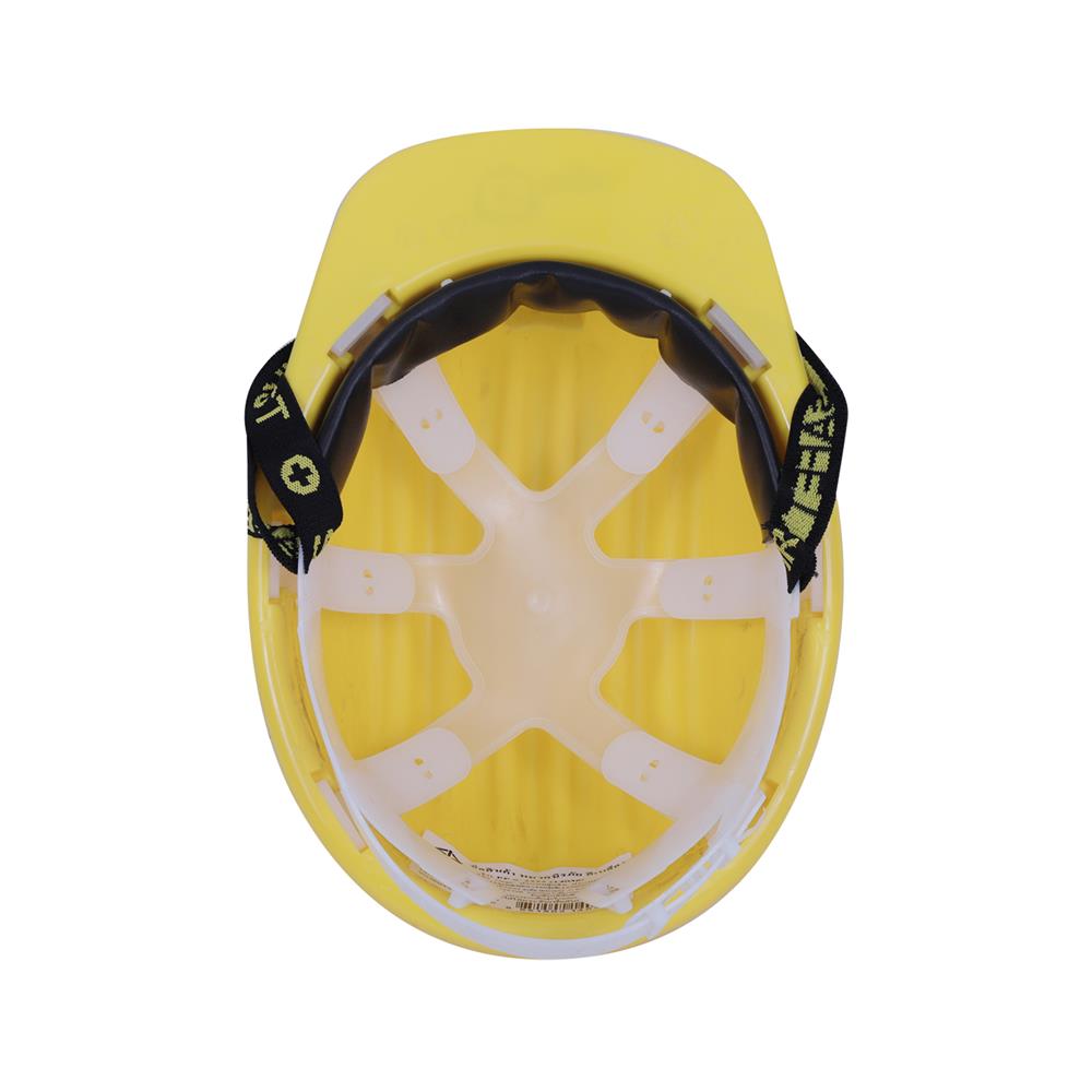 หมวกนิรภัยพลาสติก PP มาตรฐานมอก. DEXZON สีเหลือง