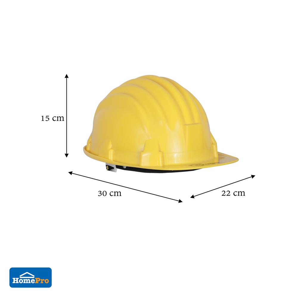 หมวกนิรภัยพลาสติก PP มาตรฐานมอก. DEXZON สีเหลือง
