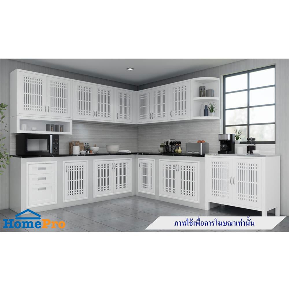 ตู้จบมุม โค้ง 3 ชั้น ABS CABIN 34.5x68 ซม. สีขาว