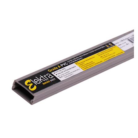 รางไฟสี่เหลี่ยม ELECKTA 1 นิ้ว x 2 ม. สีเทา