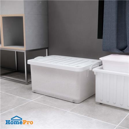 กล่องเก็บของ มีล้อ ฝาล็อก STACKO 2009 70.5 ลิตร สีขาว_5