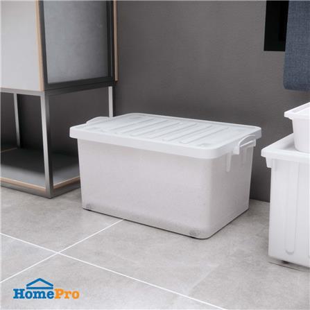 กล่องเก็บของ มีล้อ ฝาล็อค STACKO 2000 42 ลิตร สีขาว_4