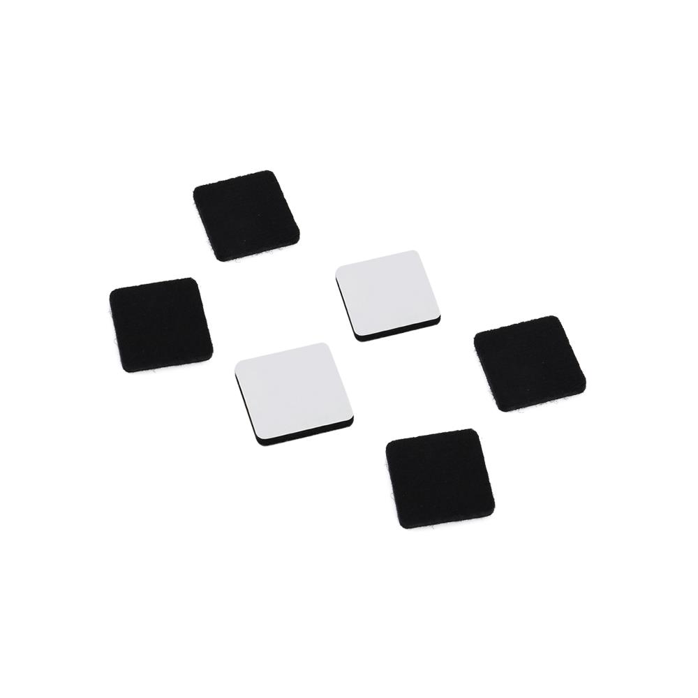 สักหลาดเหลี่ยม PACK IN 25X3 มม. สีดำ แพ็ก 12 ชิ้น
