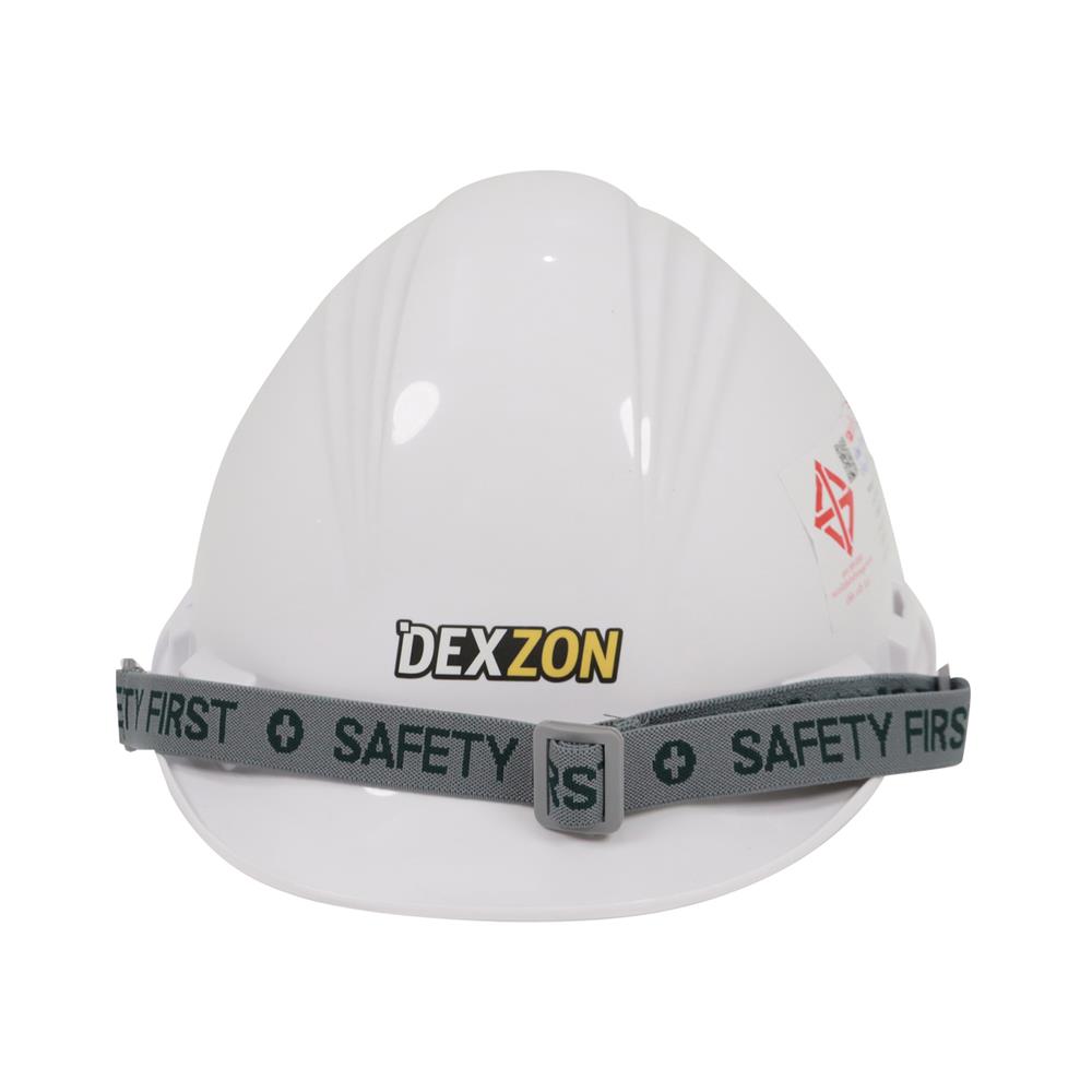 หมวกนิรภัยพลาสติก ABS มาตรฐานมอก. DEXZON สีขาว