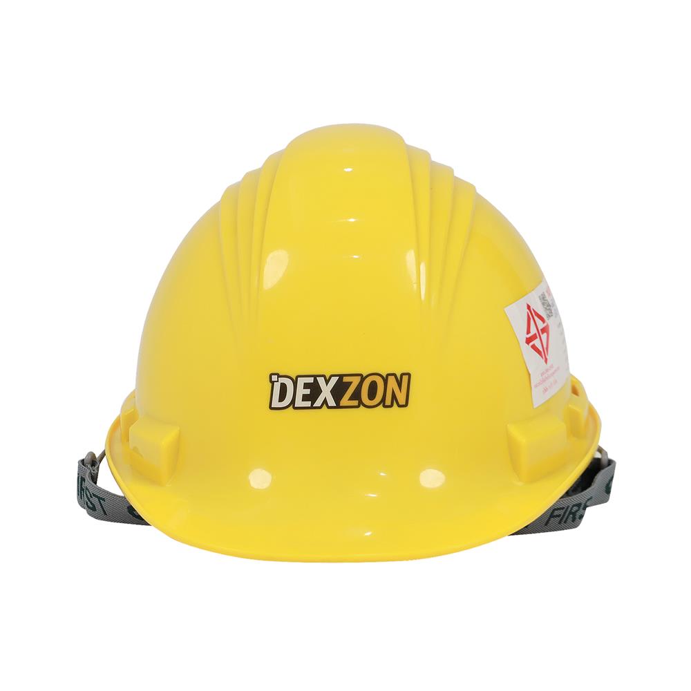หมวกนิรภัยพลาสติก ABS มาตรฐานมอก. DEXZON สีเหลือง