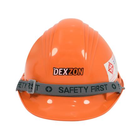 หมวกนิรภัยพลาสติก ABS มาตรฐานมอก. DEXZON สีส้ม_1