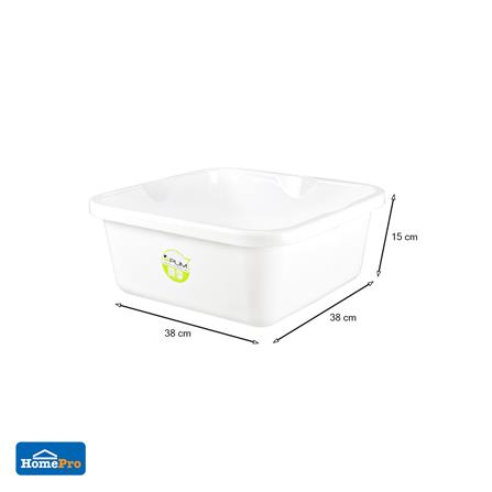 กะละมังเหลี่ยม PLIM 38cm สีขาว_5