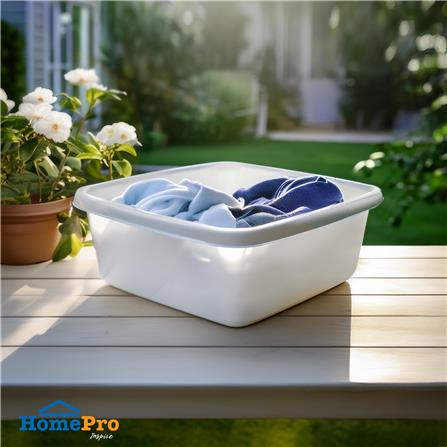 กะละมังเหลี่ยม PLIM 27.5 ซม. สีขาว_4