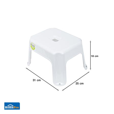 เก้าอี้เหลี่ยมเตี้ย PLIM 25x31x18 ซม. สีขาว_5