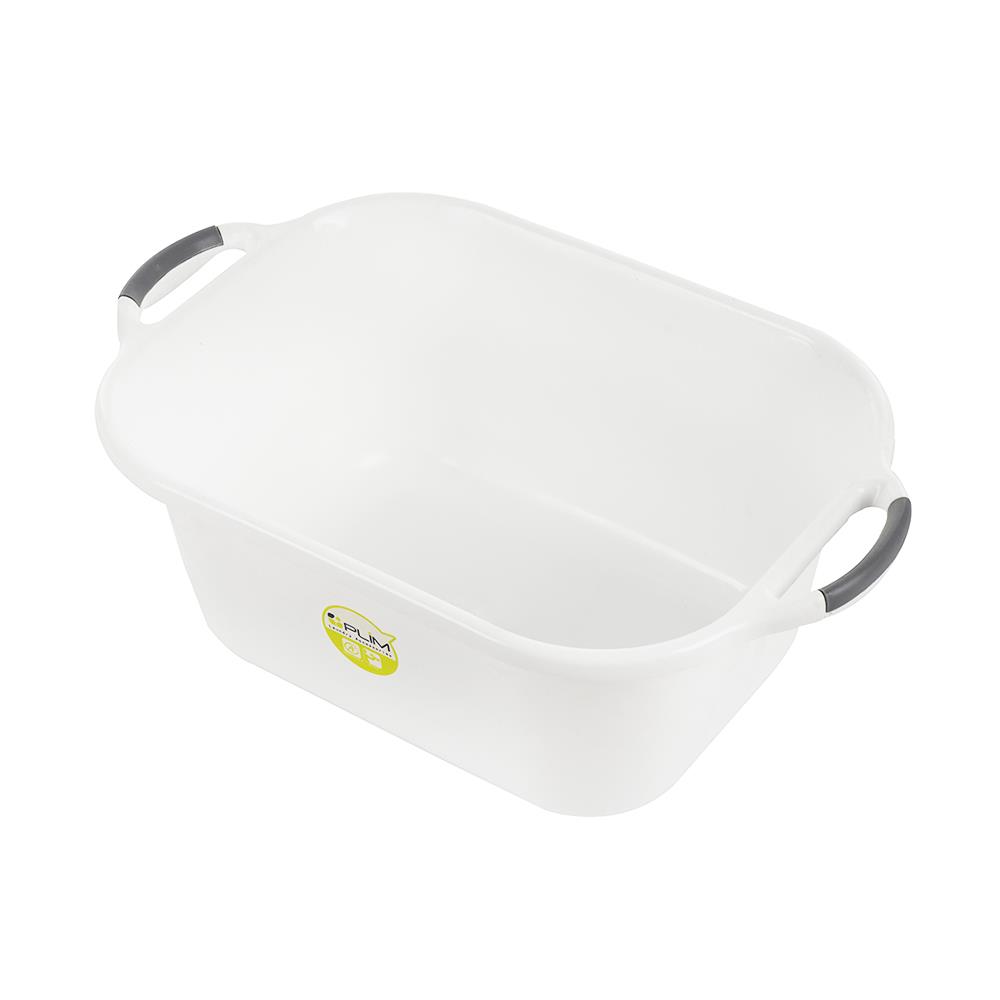 กะละมังเหลี่ยม PLIM 48x37cm สีขาว