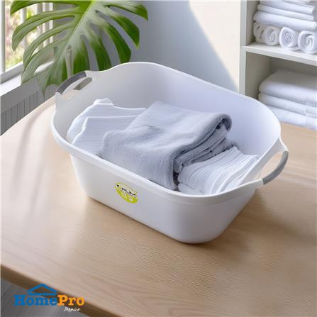 กะละมังเหลี่ยม PLIM 48x37cm สีขาว_4