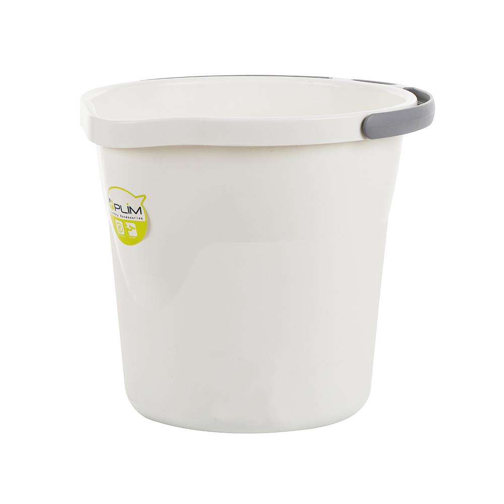 ถังน้ำกลมปากเท PLIM 12 ลิตร (3.gl) สีขาว