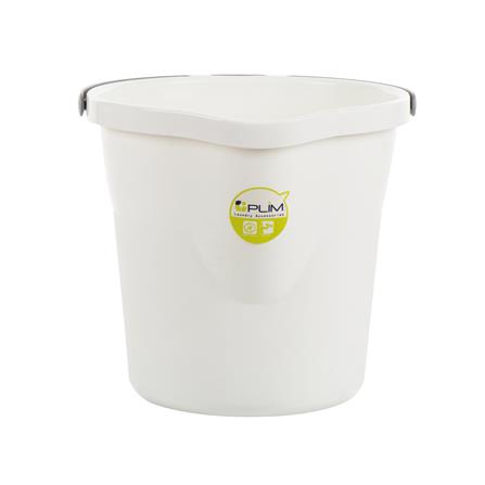 ถังน้ำกลมปากเท PLIM 12 ลิตร (3.gl) สีขาว_0