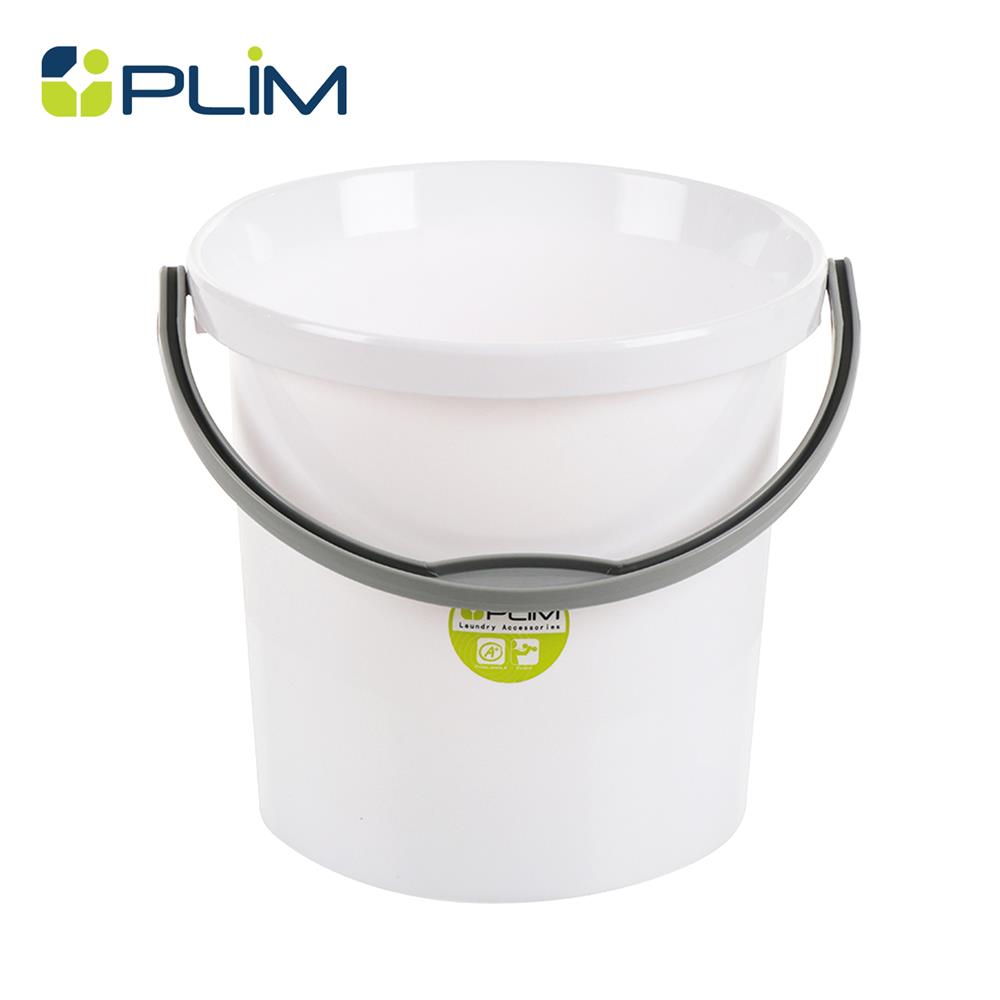 ถังน้ำกลมปากเท PLIM 17ลิตร (4.5gl) สีขาว