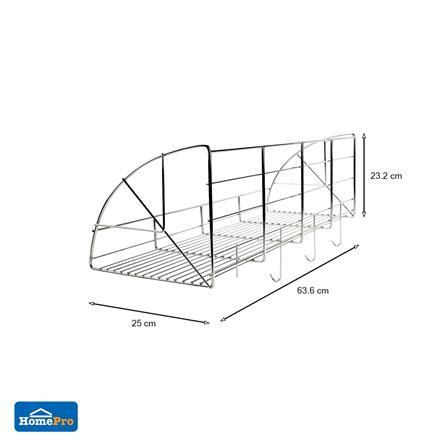 ชั้นคว่ำจานติดผนังสเตนเลส60cm KECH LEAF_6