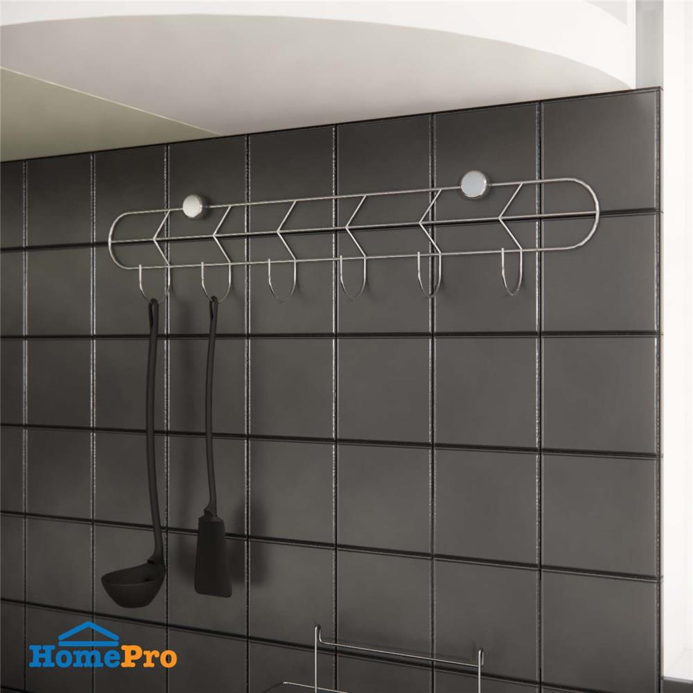 ราวแขวนสเตนเลส45cm6ตะขอKECH LEAF