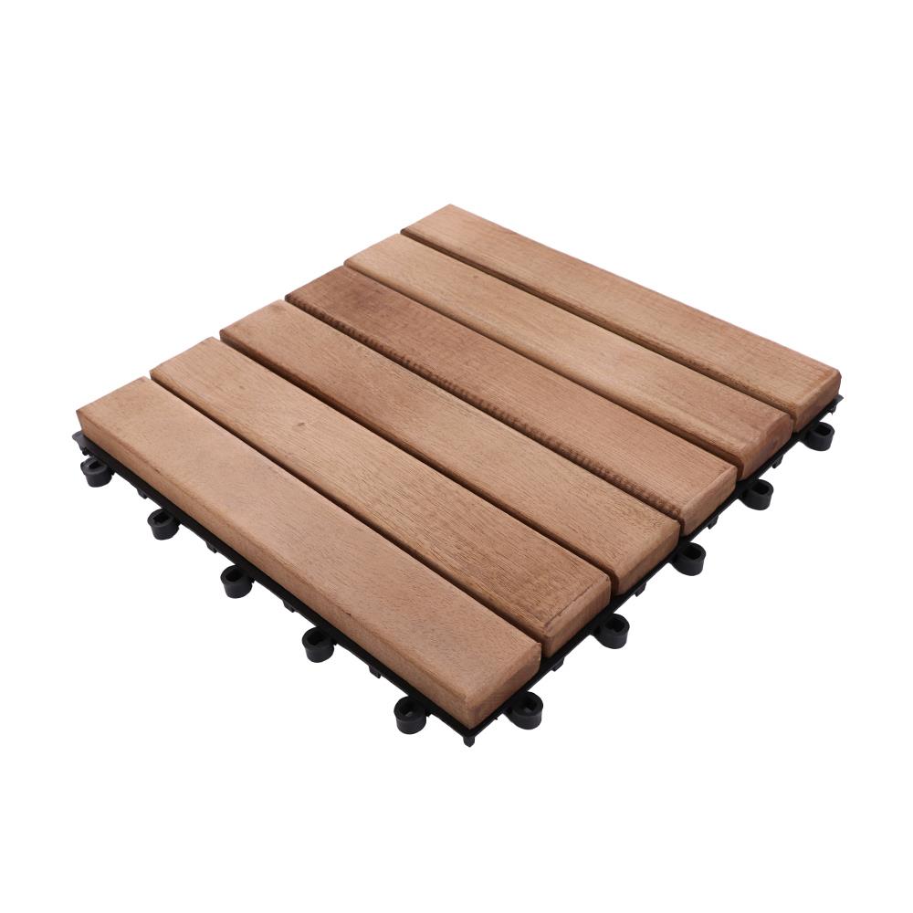 ทางเท้าไม้เนื้อแข็งตรงเรียบ SPRING 30x30 ซม.