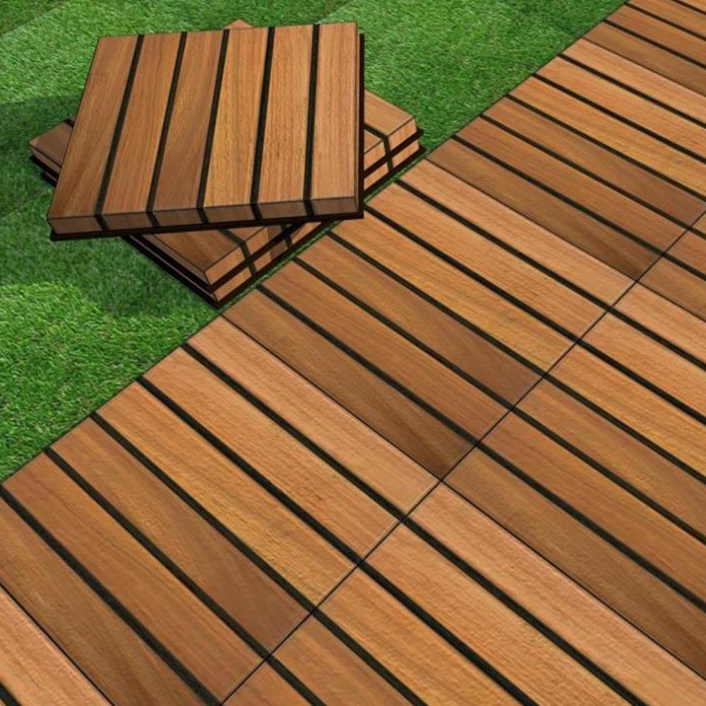 ทางเท้าไม้เนื้อแข็งตรงเรียบ SPRING 30x30 ซม.