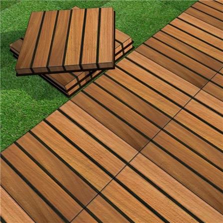 ทางเท้าไม้เนื้อแข็งตรงเรียบ SPRING 30x30 ซม._4