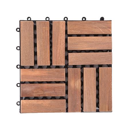 ทางเท้าไม้เนื้อแข็งสลับเรียบ SPRING 30x30 ซม.