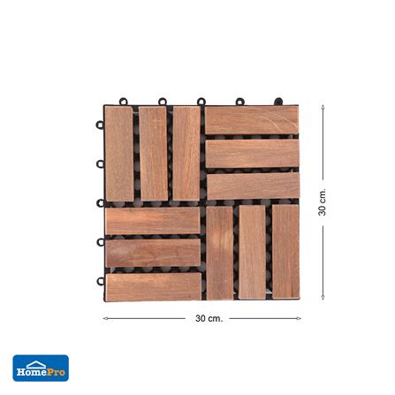 ทางเท้าไม้เนื้อแข็งสลับเรียบ SPRING 30x30 ซม._5