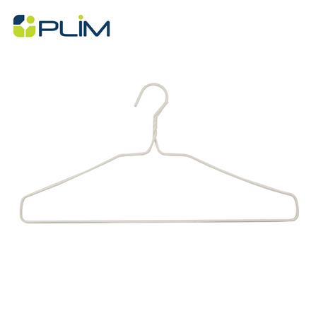 ไม้แขวนเสื้อเคลือบPVC ขาว PLIM (1x12)