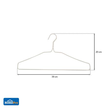 ไม้แขวนเสื้อเคลือบPVC ขาว PLIM (1x12)_4