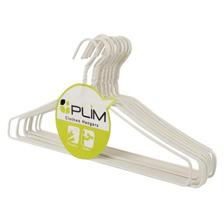 ไม้แขวนเสื้อเคลือบPVC ขาว PLIM (1x12)_2