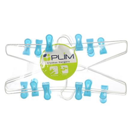 ไม้แขวนเคลือบPVC มีหนีบ ขาว PLIM (1x6)_4