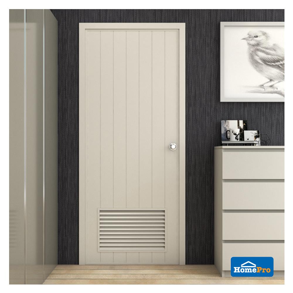 ประตู PVC บานประกอบ AZLE 2 80X200 ซม. สีครีม