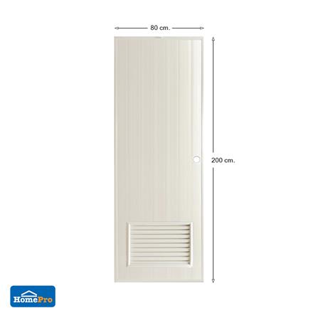 ประตู PVC บานประกอบ AZLE 2 80X200 ซม. สีครีม_5