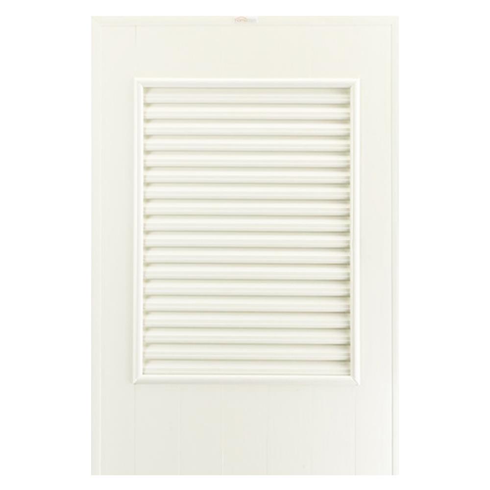 ประตู PVC บานประกอบ AZLE 3 80X200 ซม. สีครีม