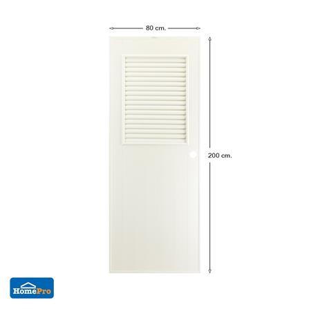 ประตู PVC บานประกอบ AZLE 3 80X200 ซม. สีครีม_5