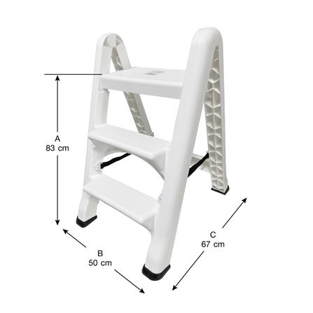 บันไดพลาสติก MATALL 3 ชั้น สีขาว_6
