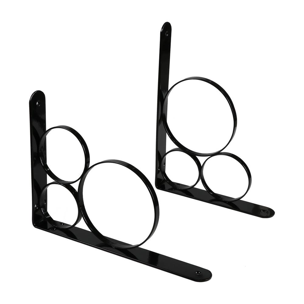 แขนรับชั้นเหล็ก STACKO O 25x18 ซม. สีดำ