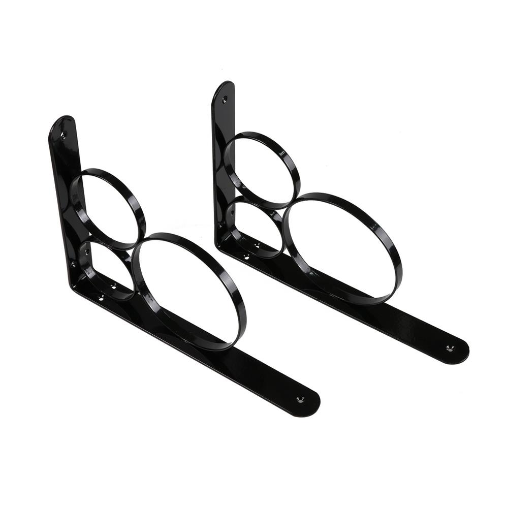 แขนรับชั้นเหล็ก STACKO O 25x18 ซม. สีดำ