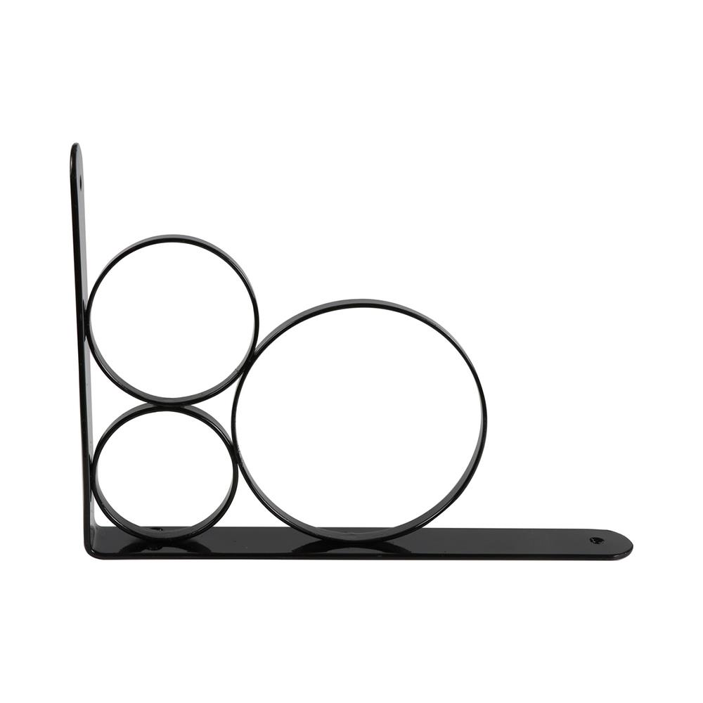 แขนรับชั้นเหล็ก STACKO O 25x18 ซม. สีดำ