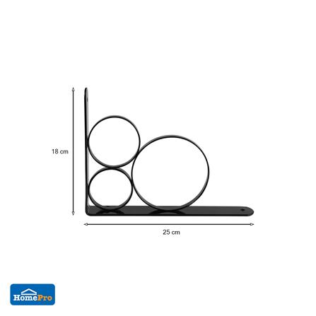 แขนรับชั้นเหล็ก STACKO O 25x18 ซม. สีดำ_4
