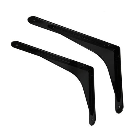 แขนรับชั้นเหล็ก STACKO L 25x18 ซม.สีดำ