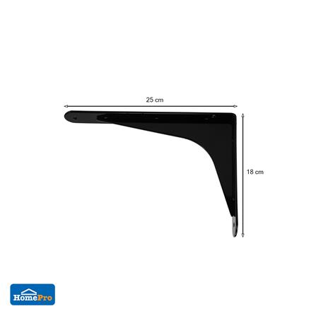 แขนรับชั้นเหล็ก STACKO L 25x18 ซม.สีดำ_3