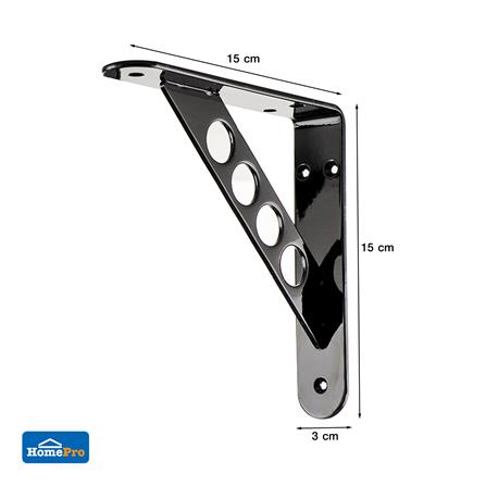 แขนรับชั้นเหล็ก STACKO O4 15x15 ซม. สีดำ_6