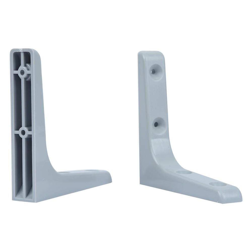 แขนรับชั้นพลาสติก STACKO 12.5x12.5 ซม. สีเทา